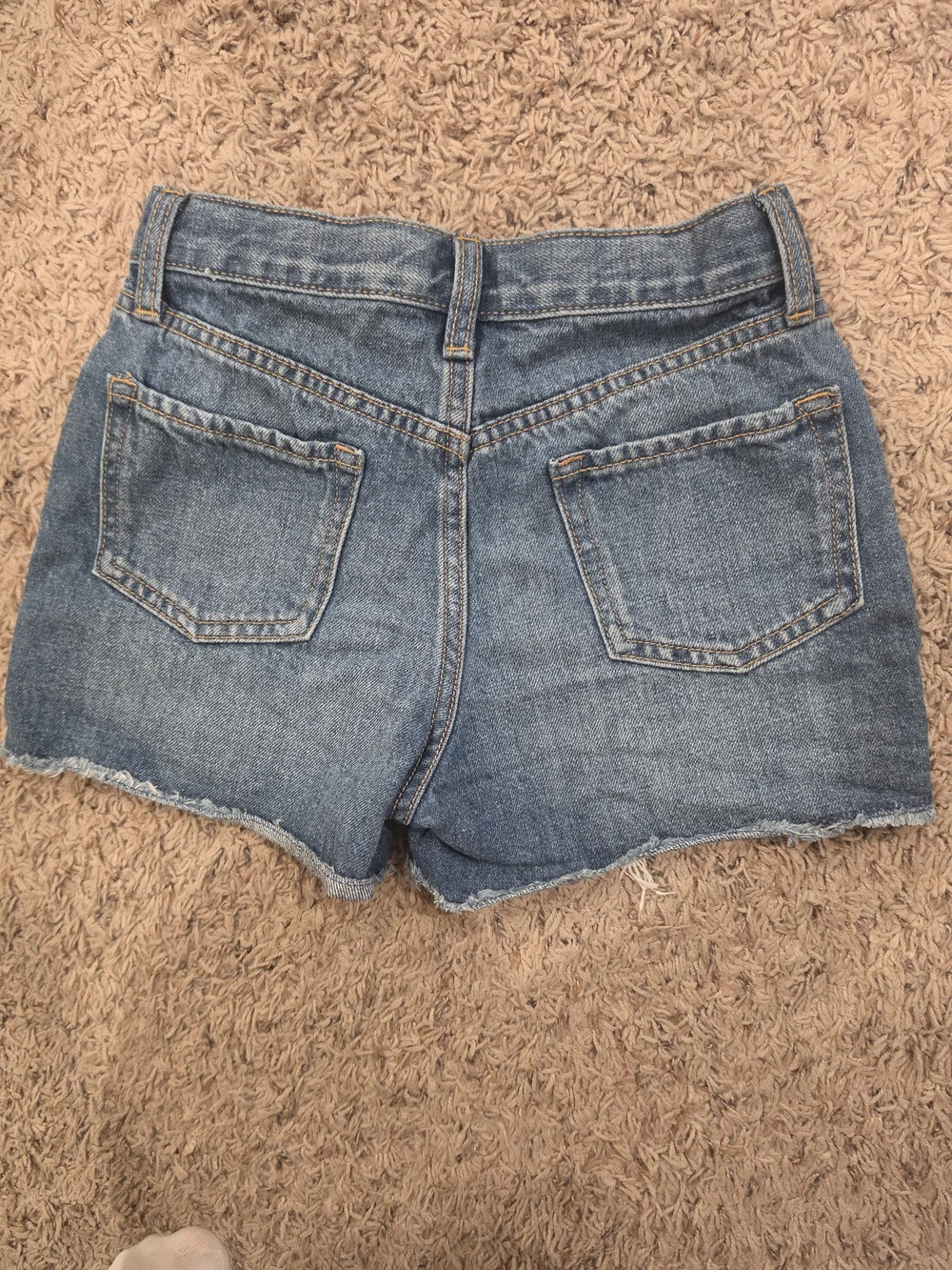 Old Navy Medium Blue Distressed High-Rise Denim Shorts